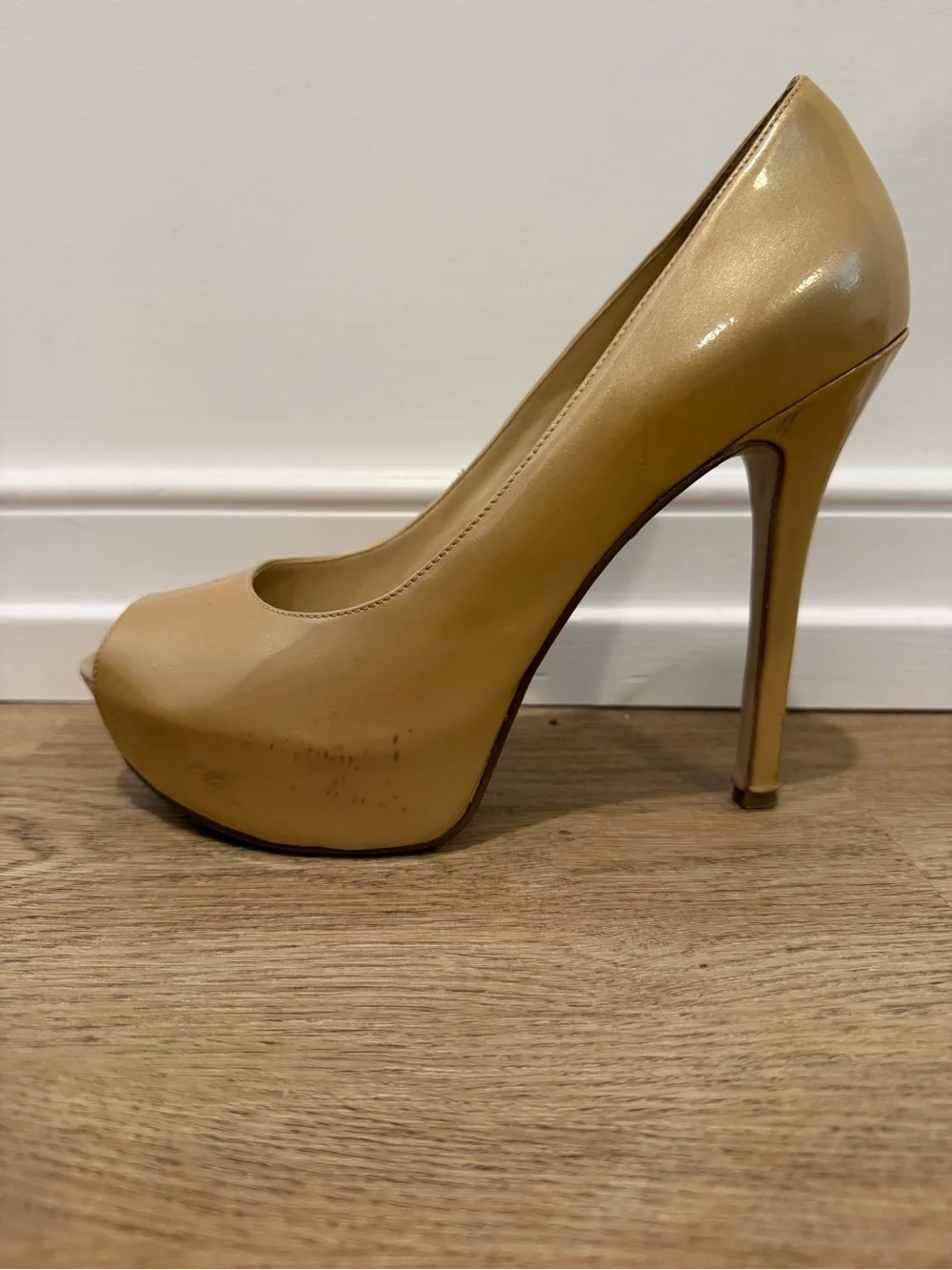 Enzo Angiolini Nude Patent Platform Pump
